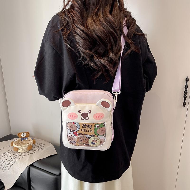 Women's Mobile Phone Bag Cartoon Small Square Bag Student Shoulder Bag