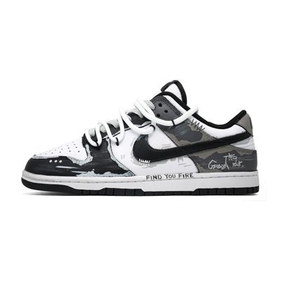 Dunk Wander Reise Dämpfung, Abriebfeste Low-Top Skateboard-Schuhe Unisex Umber HF5441-100(Team1027-)