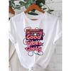 Plus Size, Good Vibes Only Graphic Print Plus Size Women's T-shirt, Short Sleeve Crew Neck Casual Top for Summer & Spring, Women's Clothing