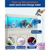 Aquarium Gravel Cleaner Vacuum Fish Tank Vacuum Cleaner Tools for Aquarium Water Changer with Aquarium Thermometers Fish Net Kit Use for Fish Tank