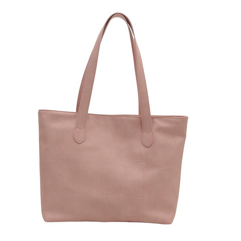 Elegant And Spacious Pu Tote Bag For Women Modern Urban Minimalist Style Perfect For Daily Use
