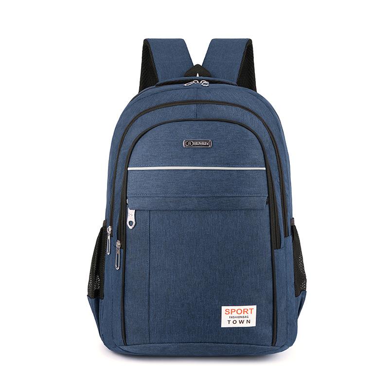 New Men's Business Backpack Large Capacity Simple Casual Computer Backpack Junior High School Student School Bag