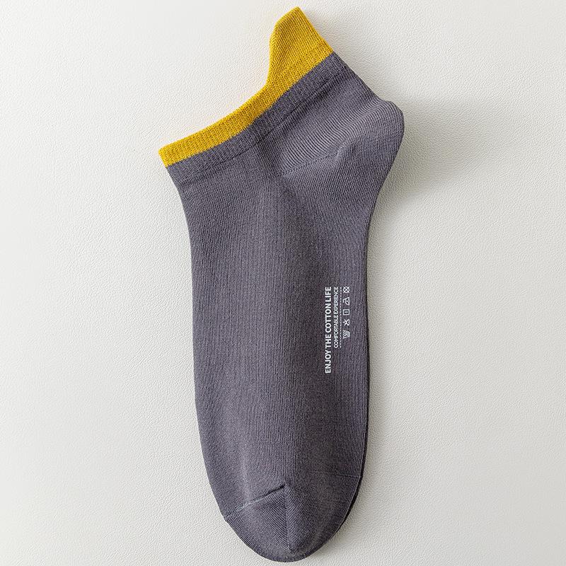 Men's Spring and Summer Cotton Sweat-absorbing Deodorant Breathable Invisible Socks