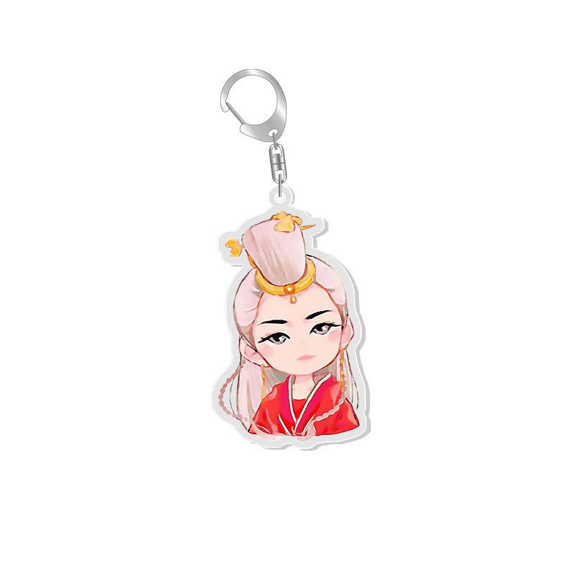 Ehrenwort Schlüsselanhänger Shan He Ling Niedliche Figur Wen Kexing Zhou Zishu Anhänger Schlüsselanhänger Damen Schlüsselring Schmuck Geschenke