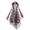 Simulation Rose Skull Mesh Veil Hairband Gothic Halloween Rose Headband  Women Accessories