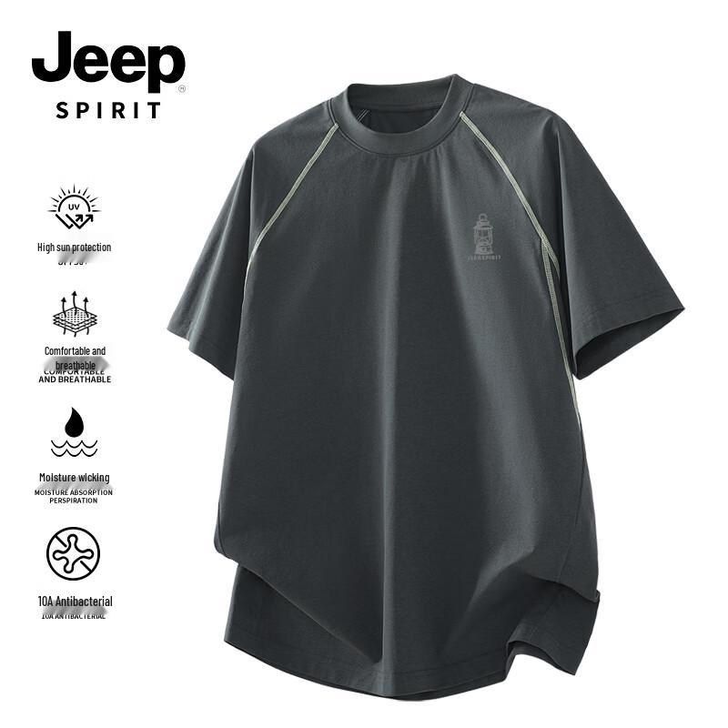 JEEP SPIRIT Men s Antibacterial Loose Fit T-Shirt 3XL