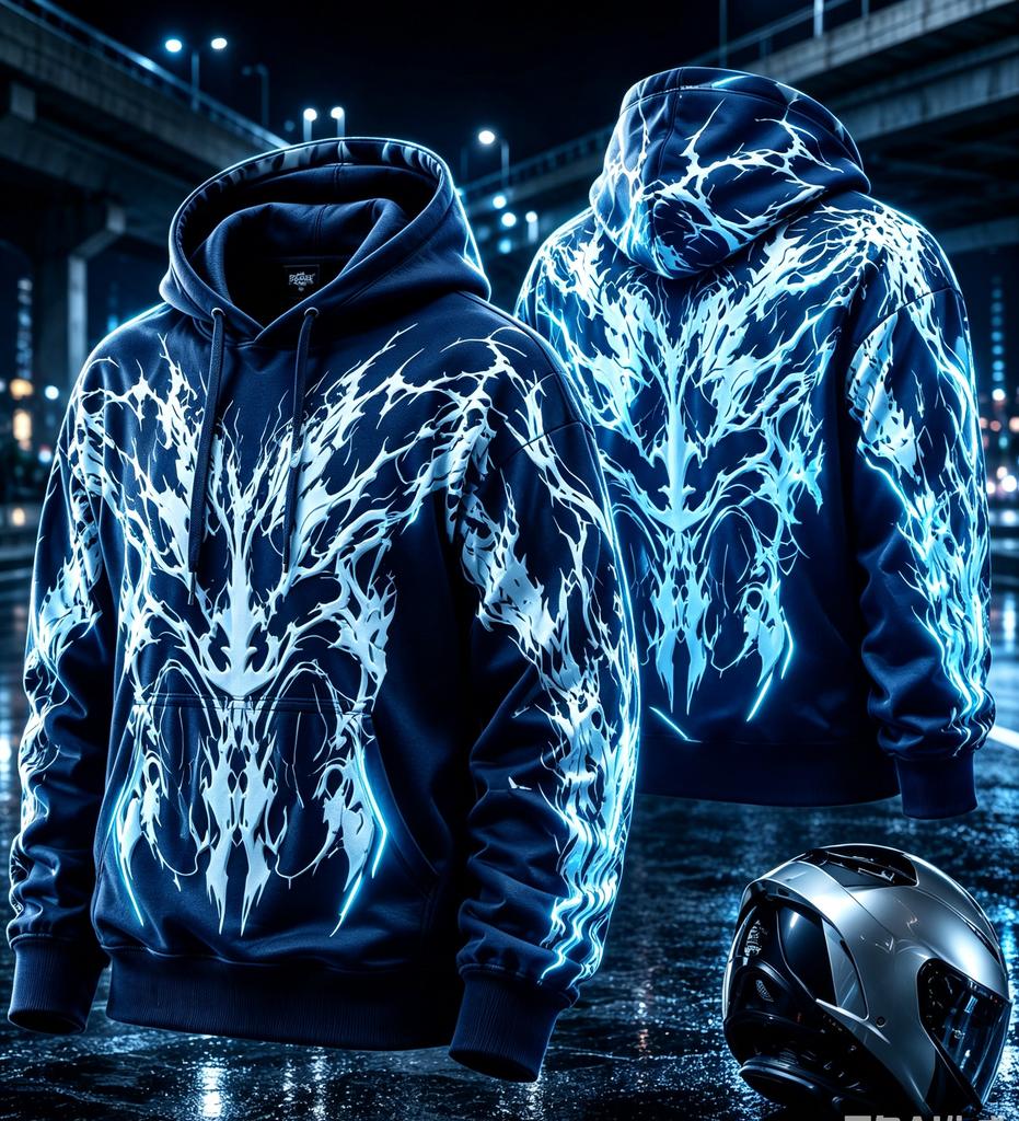 3D Temný Abstraktní Démon Grafika Biker Mikina s Kapucí, Y2K Gotická Motorkářská Streetwear Dlouhý Rukáv Mikina s Kapucí Unisex Vrcholy