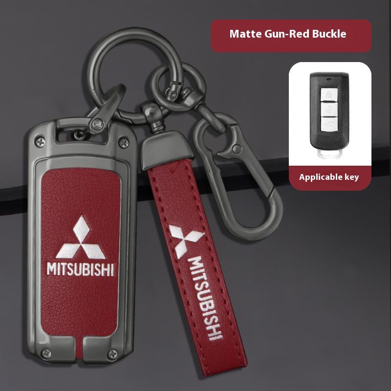 Car Zinc Alloy Key Case Bag Metal Key Shell For Mitsubishi Outlander Pajero L200 Triton Colt Lancer Ex Evolution X Ralliart Asx