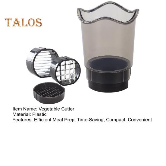 Vegetable Chopper Dicing & Slicing Food Processor for Fruits Soft Veggies Space-Saving Manual Kitchen Cutter with Stainless Steel Blades