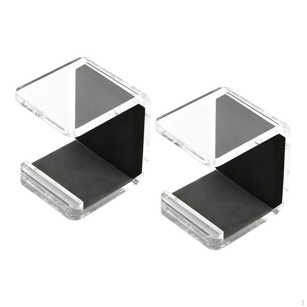 2 Pieces Hockey Sticks Wall Mount Ice Rack Puck Display Holder Bracket