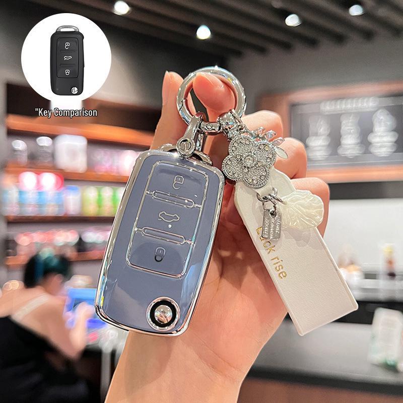 Volkswagen Key Cover: Fits Sagitar, Lavida, Jetta, Passat, Bora, Tiguan – Unisex Car Key Shell