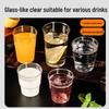 Lesanhao Disposable Hard Plastic Octagonal Cups