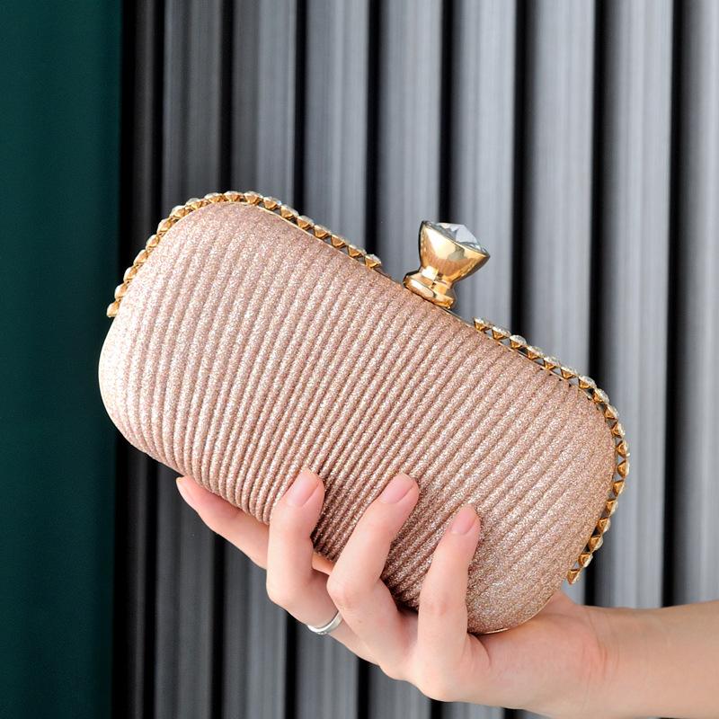 Red Small Bag for Women Diamond Border Dtripe Purse Evening Cluth Bags Luxury Designer Handbags Phone Crossbody Shoulder Wallets