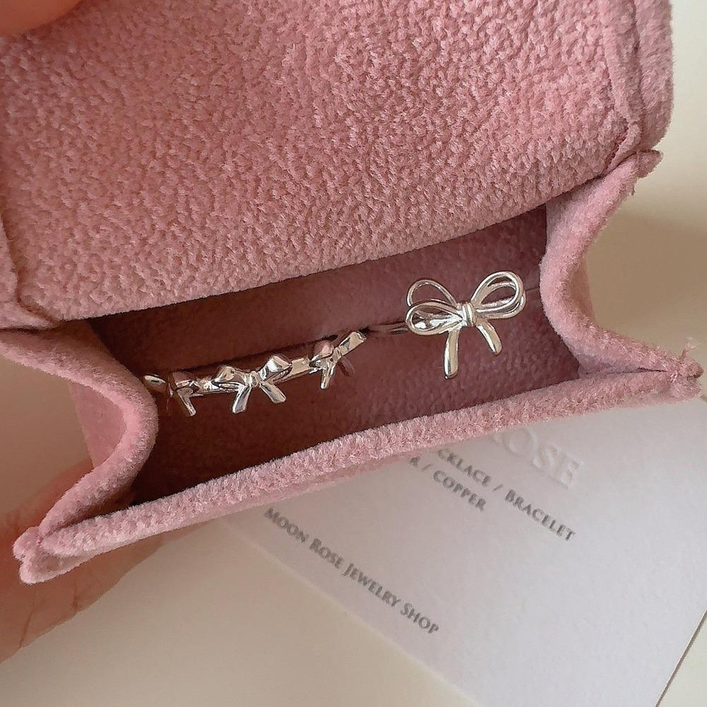 Korean Style Adjustable Bow Ring for Women - Trendy, Fashionable, Stackable Index Finger Accessory