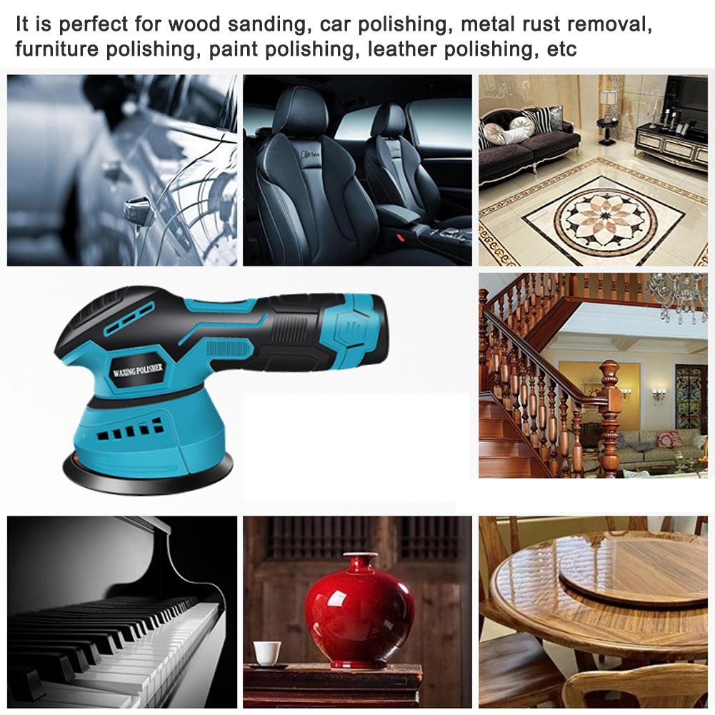 Cordless Car Polisher Electric Auto Polishing Machine Multifunctional Home Cleaning Metal Waxing