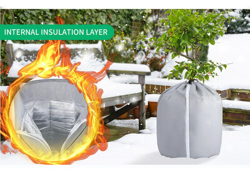 Atmungsaktive isolierte Blumentopfabdeckung: Wasserabsorbierender & Langlebiger Pflanzenschutz für Kälteschutz