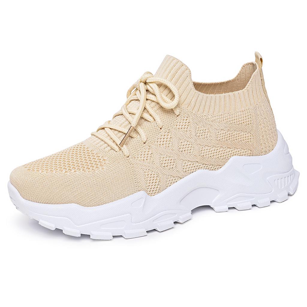 Women Plus Size Platform Sneakers Breathable Anti-Odor Chunky Dad Shoes Comfortable Casual Sports Shoes Lightweight Single Shoes