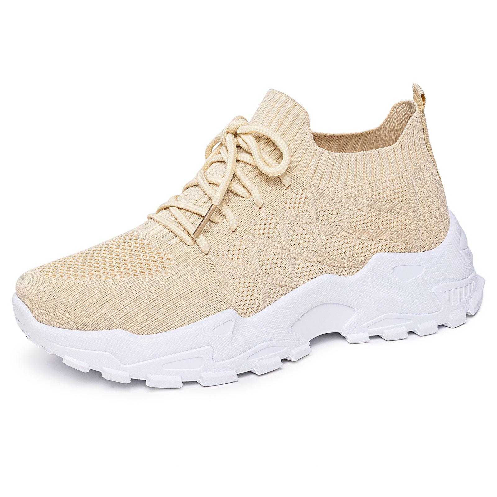 

Women Plus Size Platform Sneakers Breathable Anti-Odor Chunky Dad Shoes Comfortable Casual Sports Shoes Lightweight Single Shoes 36