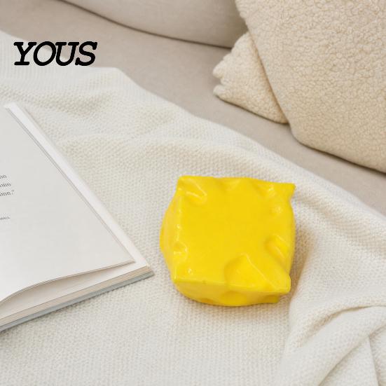 Portable Stress Ball Shapeable Cheese Squeeze Toy, Anxiety Relief Triangle Sensory Toy Slow Rising Cube Pinch Home Office Relaxation Tool