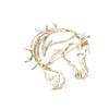 1Pc Pin Fashion Horse Brooch Temperament Clothing Decoration Minimalist fashion Hollow Zinc Alloy