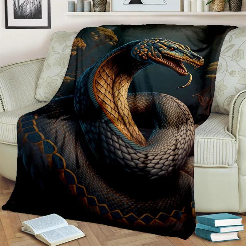 Gothic Snake Serpent Python Viper Blanket,Soft Throw Blanket for Home Bedroom Bed Sofa Picnic Travel Office Cover Blanket Kids