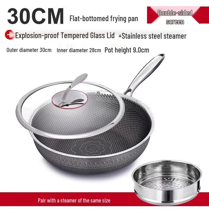 ZWILLING 316 Stainless Steel Honeycomb Non-stick Wok