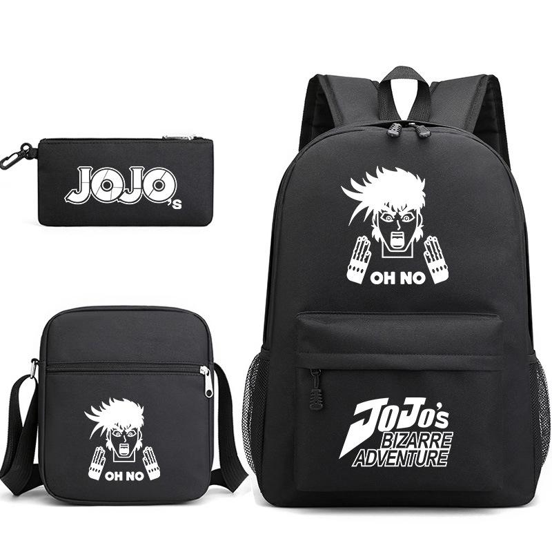 Anime Oo'S Wonderful Adventure Peripheral Schoolbag Pencil Bag + Diagonal Hanging Bag + Backpack Three-Piece Set
