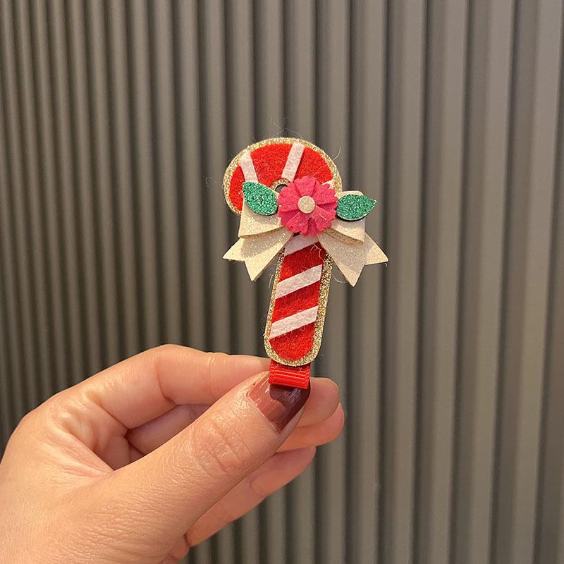 Christmas Cartoon Hair Clips for Girls - Red Holiday Hairpins and Accessories