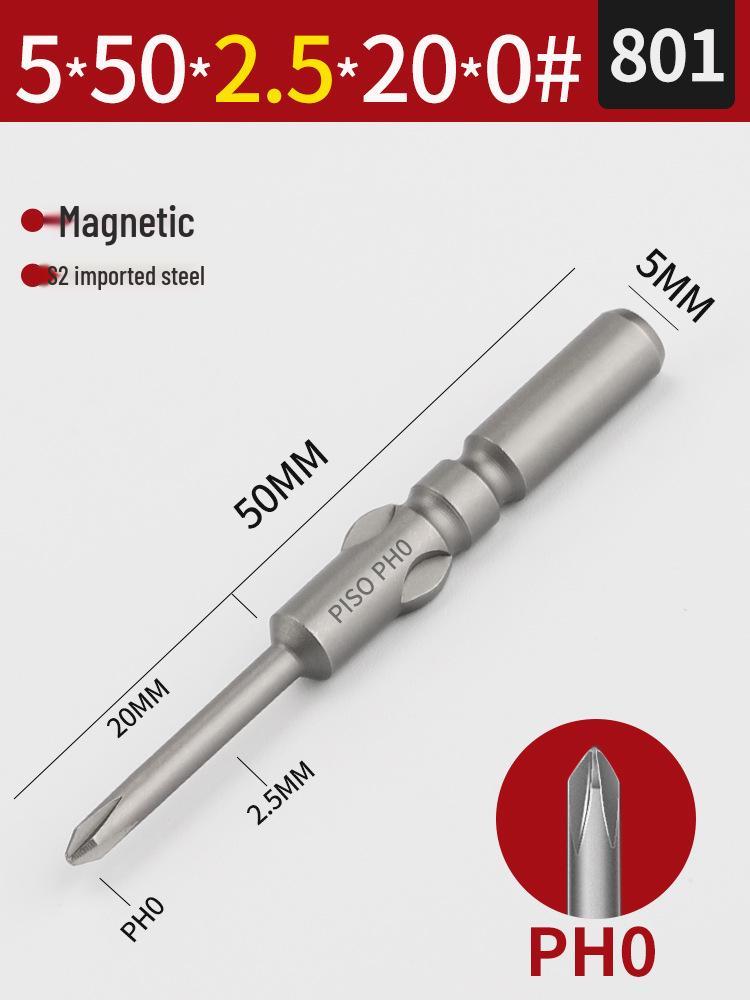 Imported S2 Steel 5mm Magnetic Electric Screwdriver Bits (801/800), 101-Piece Set