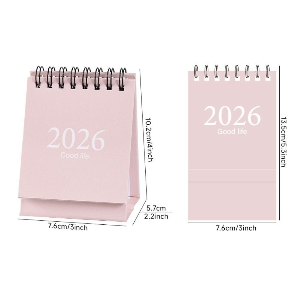 Morandi 2026 Calendar Portable Plan Book Simple Desk Calendar  Desktop Ornament