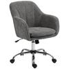 Home Office Desk Chair with Rocking and Swivel Function, Computer Chair with Wheels for Adults, Gray