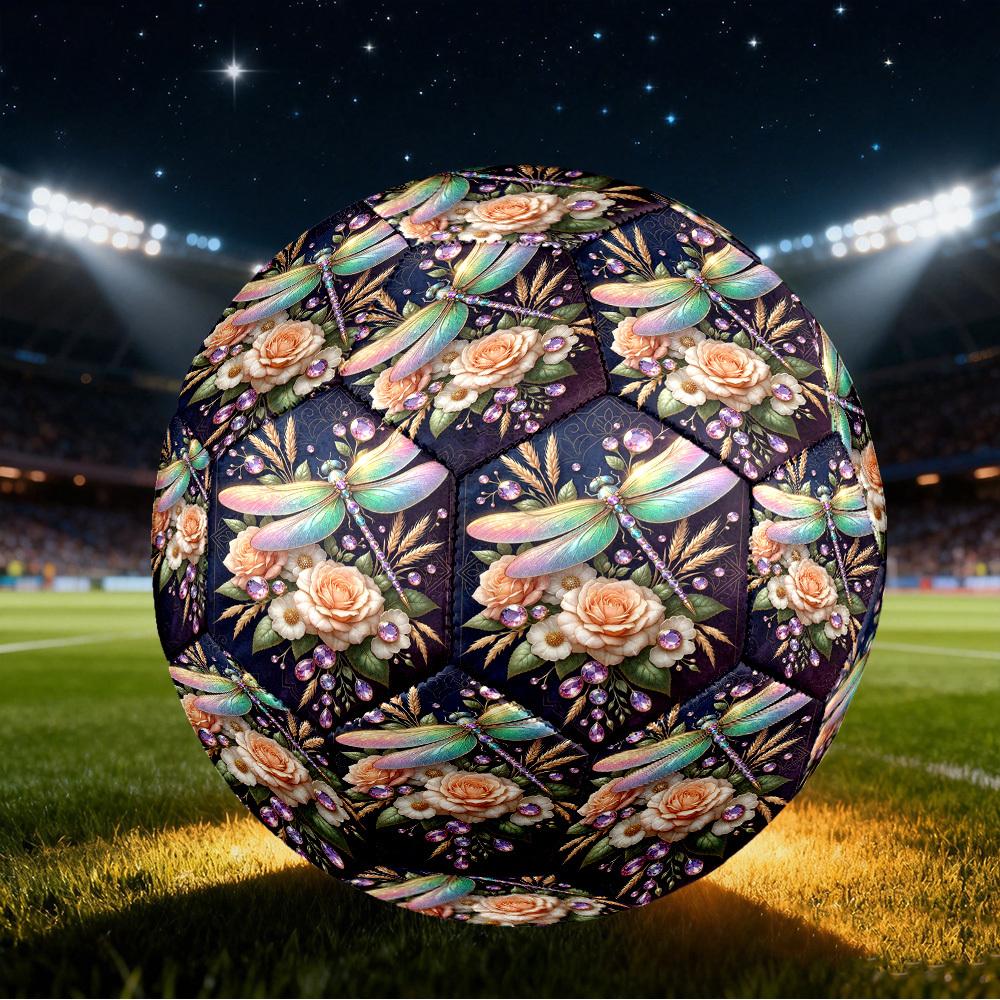 1pc Dragonfly Garden Size 5 Soccer Ball Professional Lightweight Durable Match Training Football Indoor &Outdoor Sports BallTraining Ball y71 Size 5