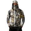 Men Long Sleeve Hooded Pullover with Chest Zipper Pocket Lightweight Printed Outdoor Sportswear Top