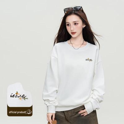 Izzue Damen Locker geschnittenes Sweatshirt mit Rundhalsausschnitt