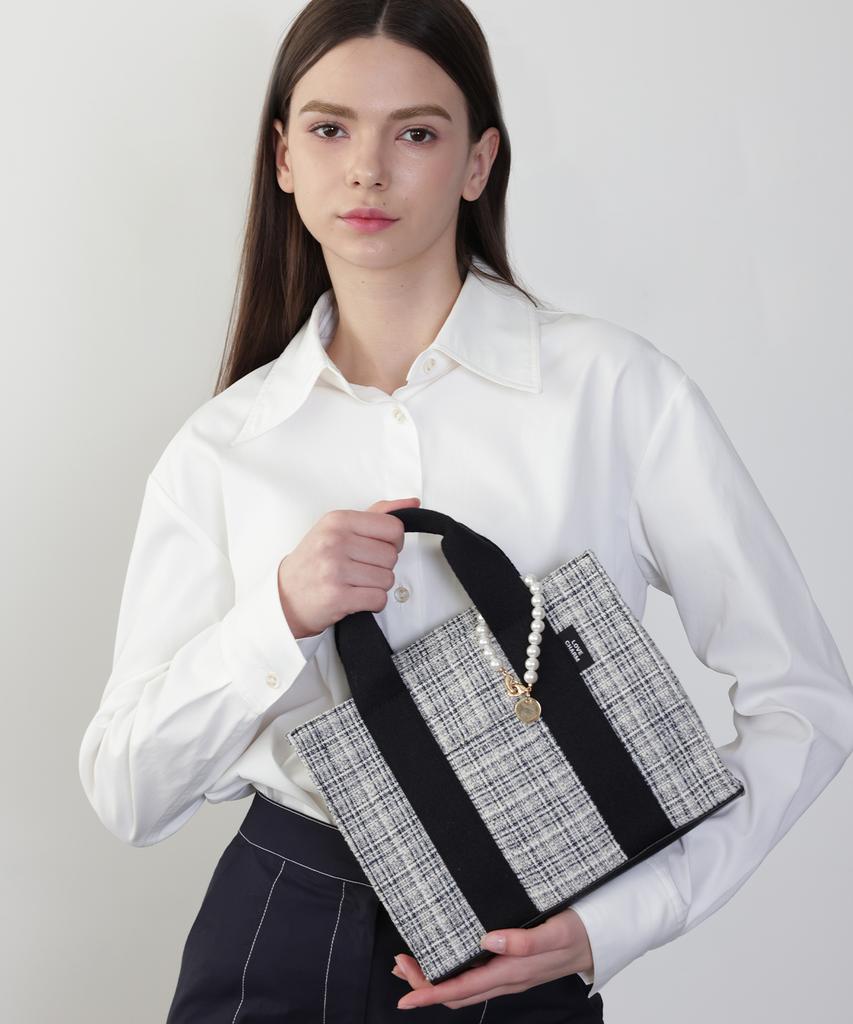 Lovecharm [Tweed Canvas Bag_Medium] Tweed Canvas Bag_Medium