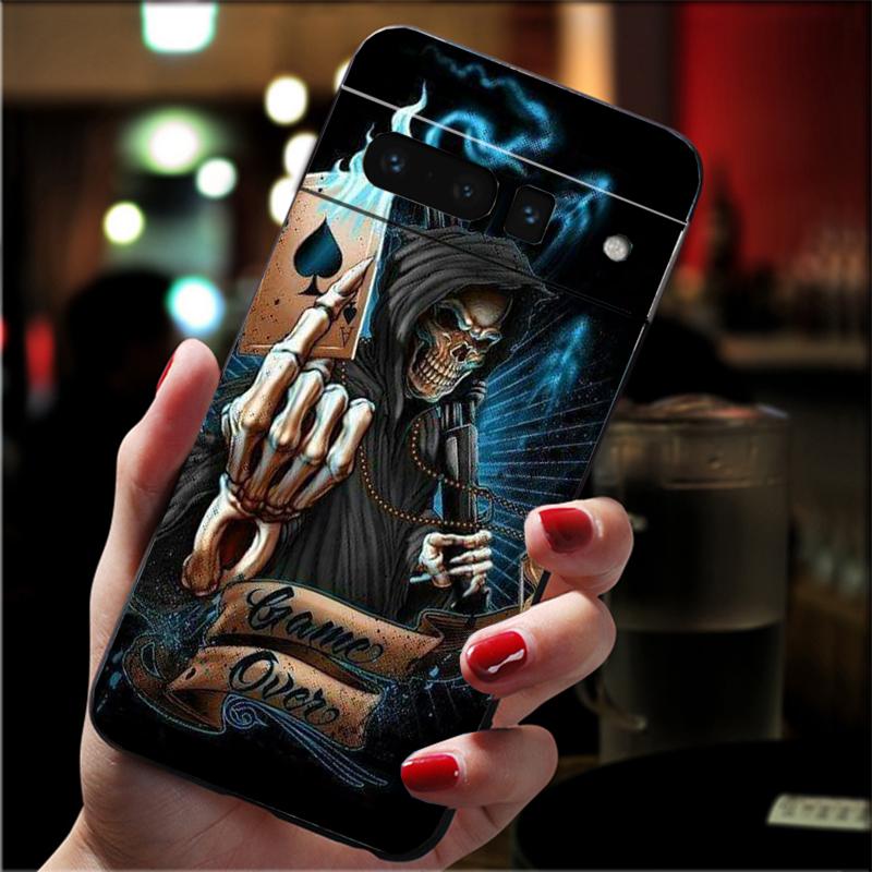 Handyhülle Für Google Pixel 10 9 Pro XL 9A 8 7 6 Pro Pixel 8A 7A 6A Pixel 8 7 6 5 Sensenmann Totenkopf Skelett
