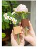 Solid Wood Magnetic Vase for Fresh Flowers and Single Stem Arrangements