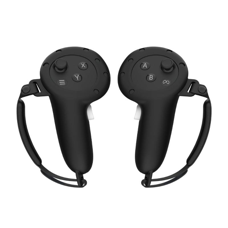

Silicone Grip Cover & Strap for Meta Quest 3 Protective Cover Touch Controllers VR Accessories 1