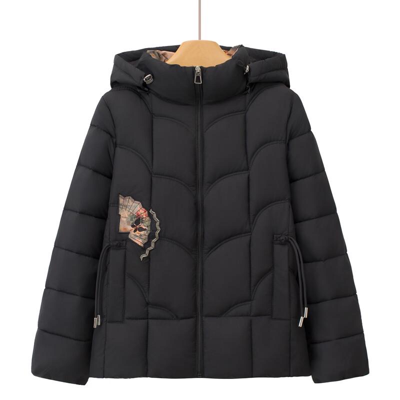 YUZHAOLIN Women s Warm Hooded Padded Winter Jacket for Elderly XL