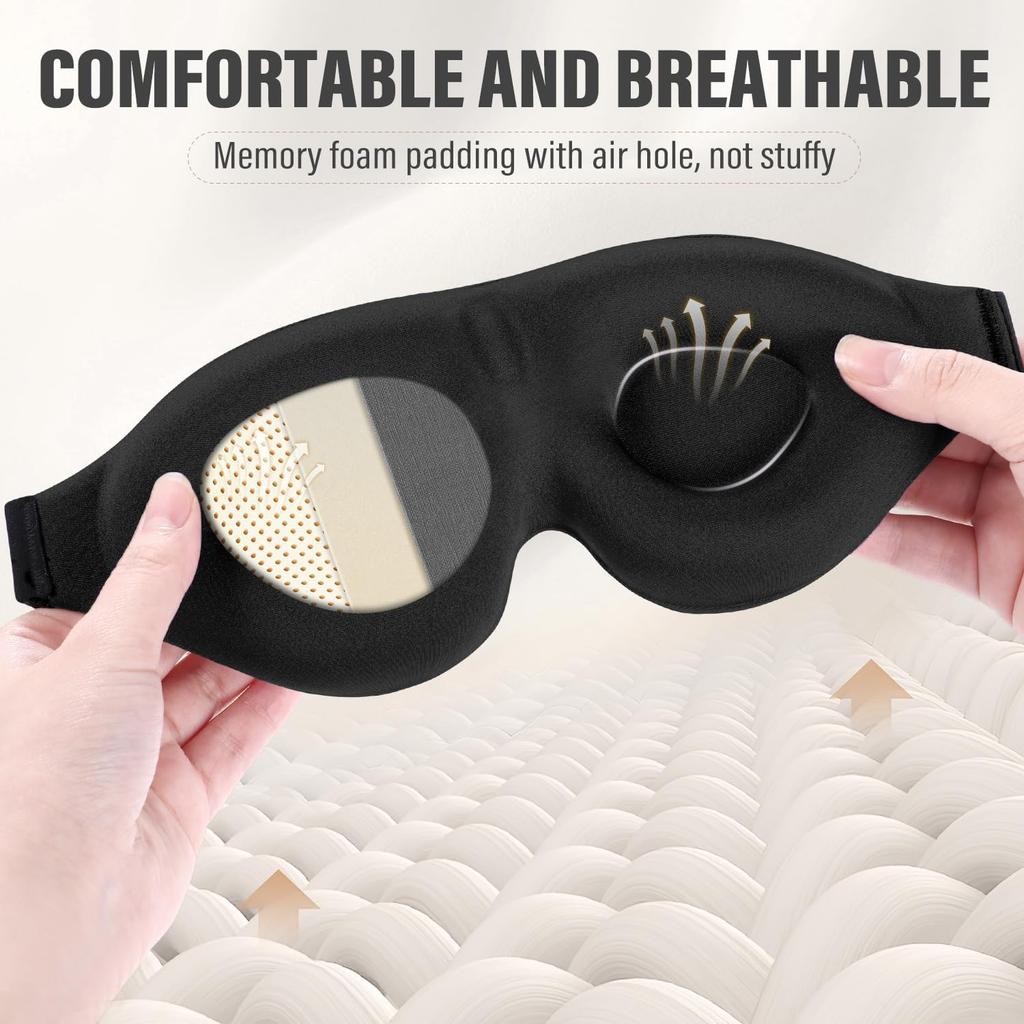 3D Sleeping Mask Eyepatch Block Out Light Soft Paded Sleep Rest Relax Aid Cover Patch Blindfold Face Shade Eyeshade Eyes Patchs