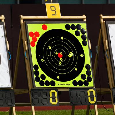 100-5 SZTUK 8-calowa Tarcza Rozpryskowa Wysoka Widoczność Samoprzylepne Naklejki na Tarczę Strzelecką Reaktywny Papier do Treningu Strzeleckiego Myśliwskiego