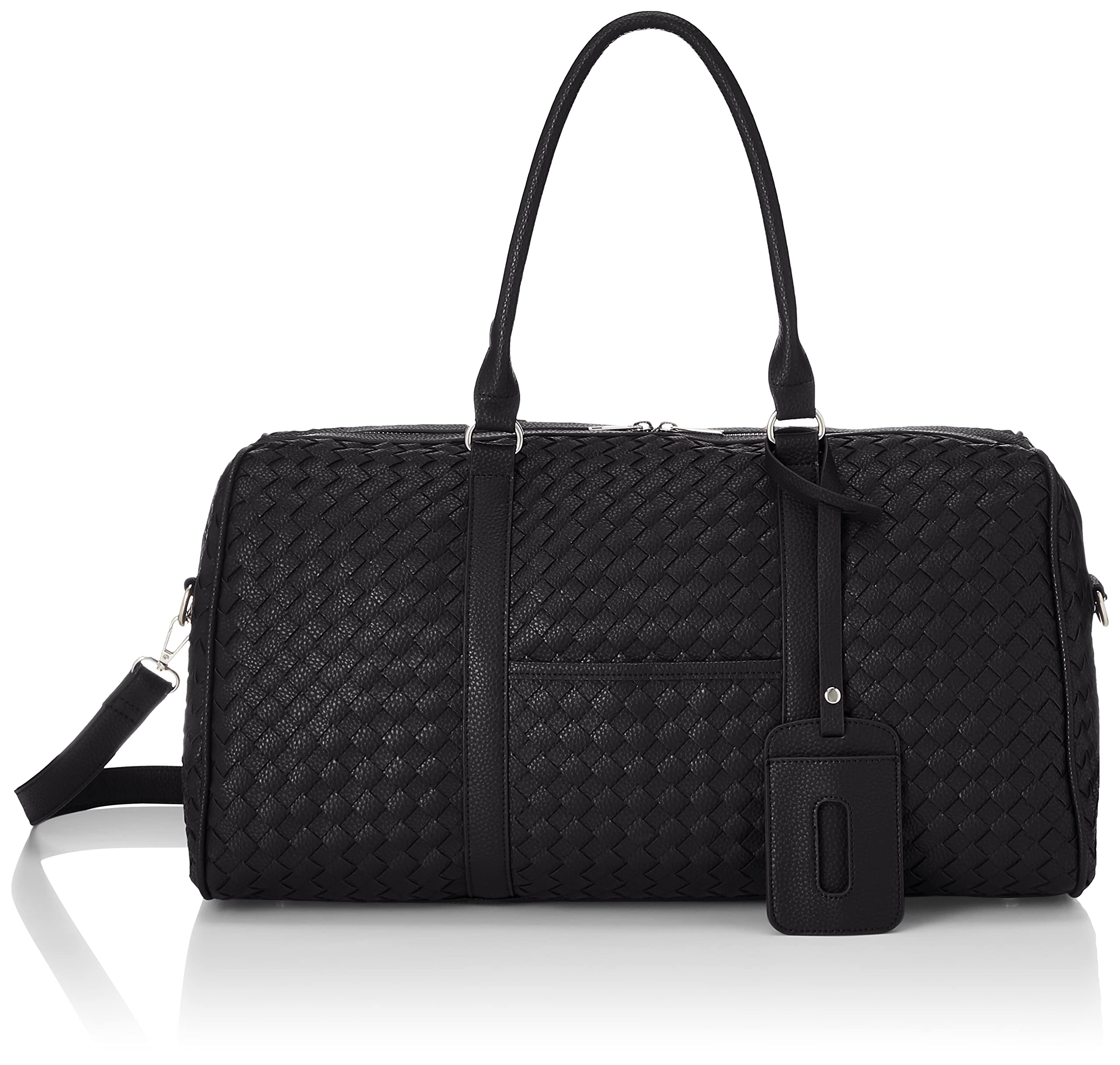 

[Register] Boston Bag, Large Capacity, 2WAY, Travel, Business Trip, Carry-on, Intrecciato, Bottom Studs, Black, White, Dark Brown, 3 Colors, Travel