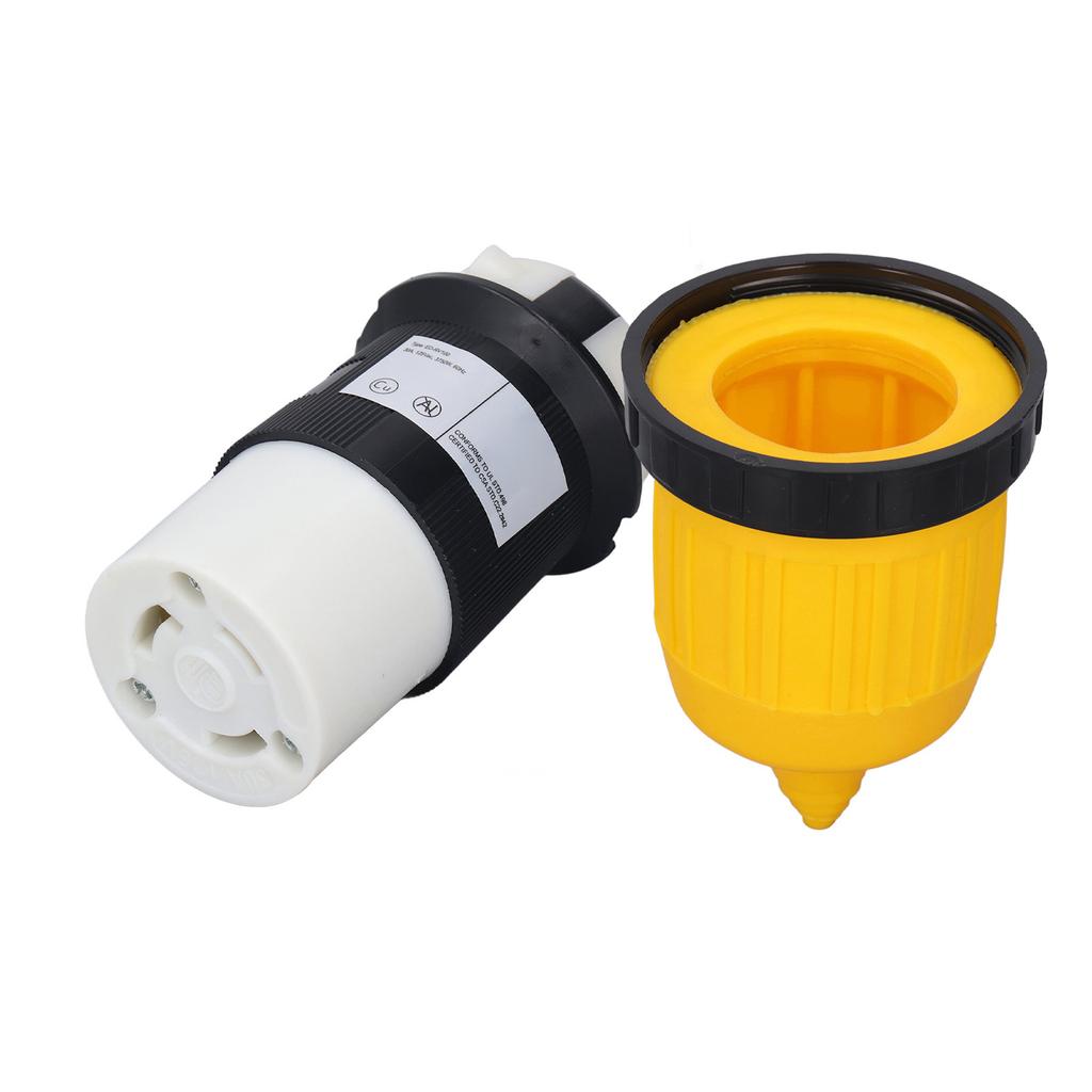 Locking Connector 30A Safety Insulated Twist Lock Plug Connector Power Cord Cover for RV