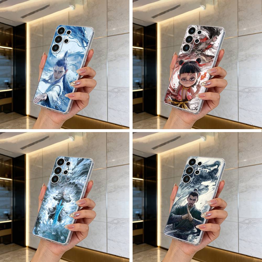 N-Z-Ne-zha Hot anime Clear Phone Case for Samsung S25, S24, S21, S22, S23, S30, Ultra, S20, Plus, FE, Lite