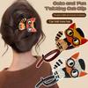 Funny Cute Cartoon Cat Twist Hair Clips Hairgrip For Women Girls Cat French Twist Banana Hair Claw Barrettes Hair Accessories