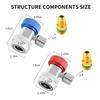 Freon R134A H/L Auto Car Quick Coupler Connector Brass Plating Adapter Air Conditioning Refrigerant Adjustable AC Manifold Gauge