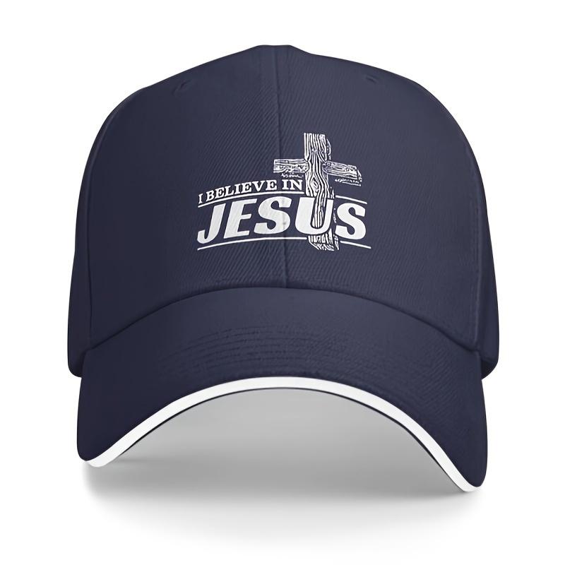 1pc Jesus Saved My Life Baseball Cap Sandwich Baseball Cap Adjustable Baseball Cap for Men And Women