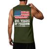 Men's Loose Fit Sleeveless Casual Tank Top with Flag Print 250 Years America Graphic Soft Lightweight Summer Muscle Shirt
