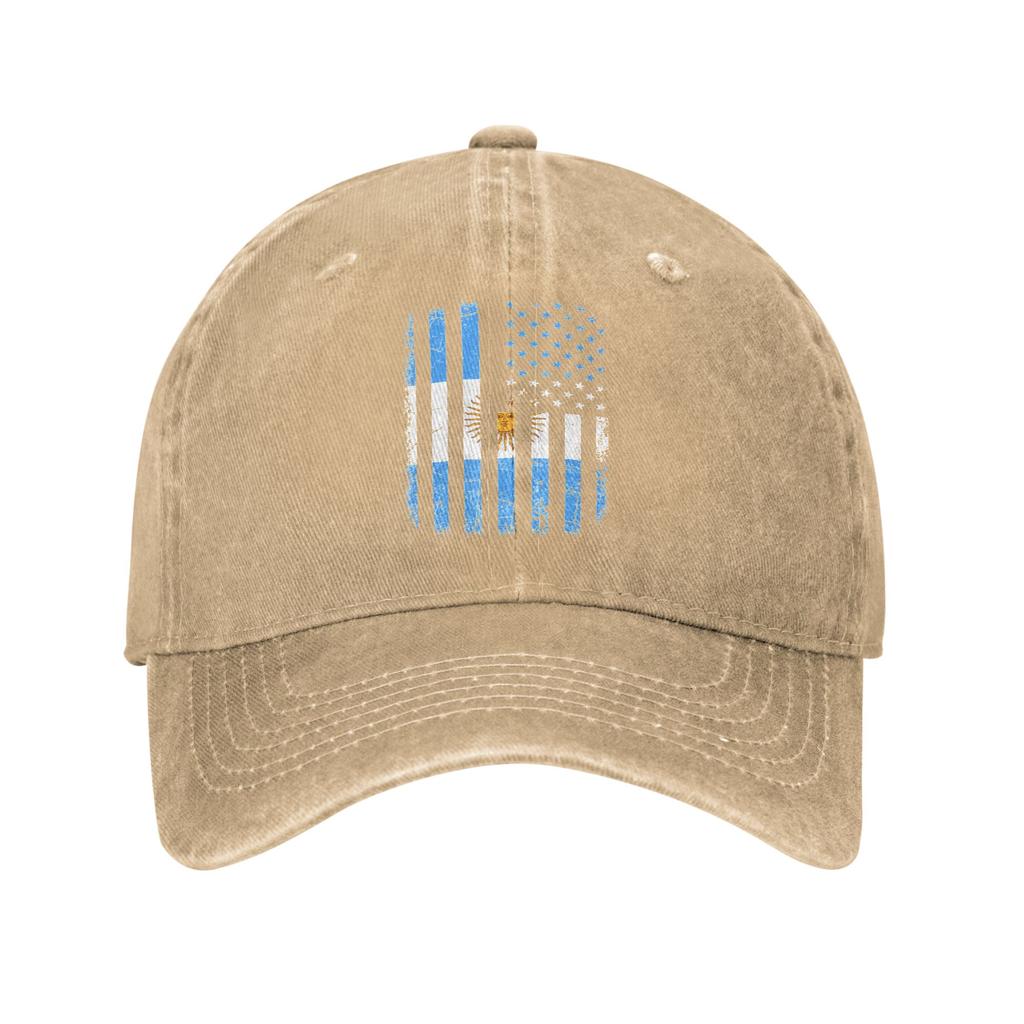 Argentinian American Flag Argentina Baseball Cap Distressed Denim Washed Unisex Style Outdoor Running Golf Adjustable Caps Hat