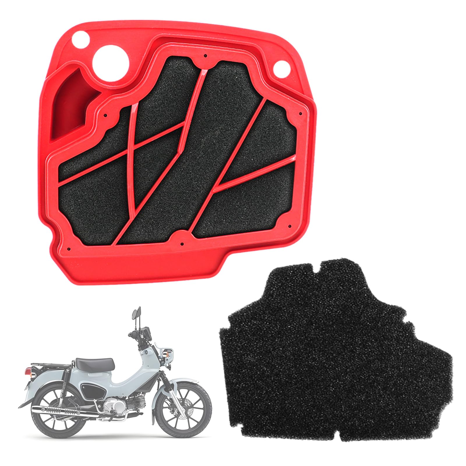 

Sporacingrts Power Мотоциклетный Воздушный Оригинальный Сменный Фильтрующий Элемент для Honda Cub 110 JA42 44 59 и Cross Cub 110 JA45 60 Фильтр, Фильтр, 61,